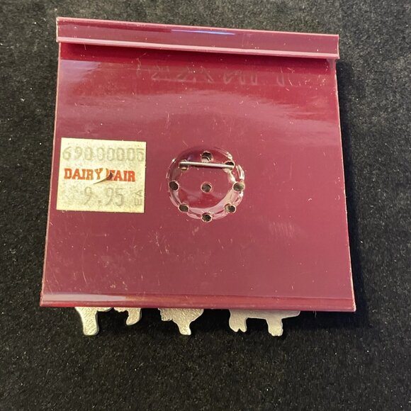 Pewter Farmhouse Pig Chicken Cow Spoontiques Pin Art Brooch 3923 Vintage - Picture 2 of 8